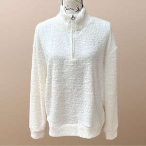 NWT Honeydew Intimates Ivory Comfort Queen Pullover 3/4 Zip S